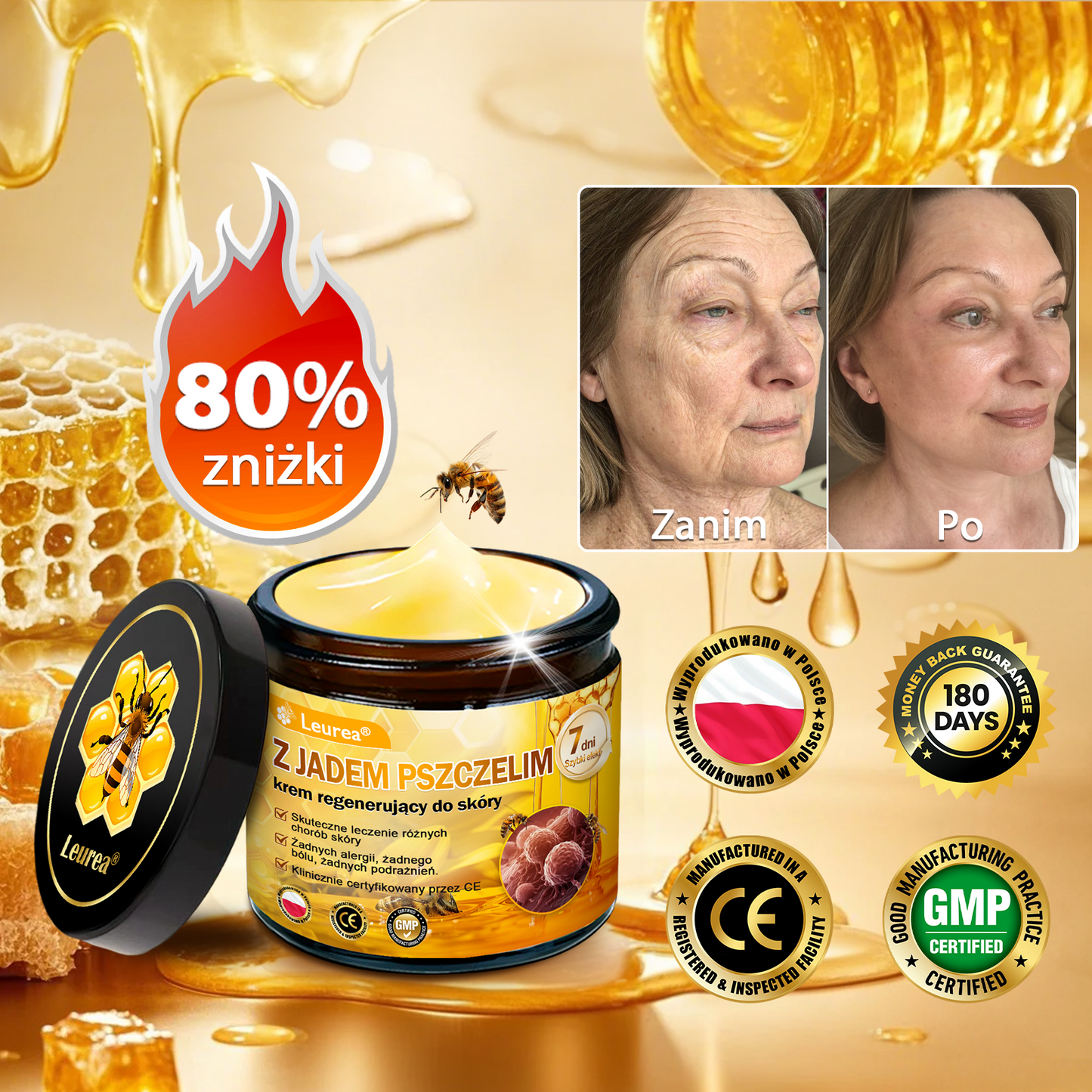🎁💛🎁 Gratulacje! Dziś jesteś w gronie szczęśliwych klientów – otrzymujesz do 50% zniżki! Zadbaj o gładką, jędrną skórę i odzyskaj pewność siebie oraz urodę!