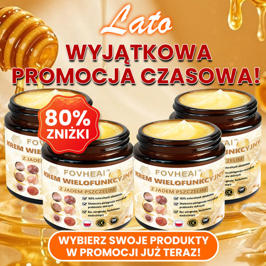 🐝FOVHEAl™ Krem wielofunkcyjny z jadem pszczelim - Polecane przez dermatologów – Odpowiednie dla każdego wieku