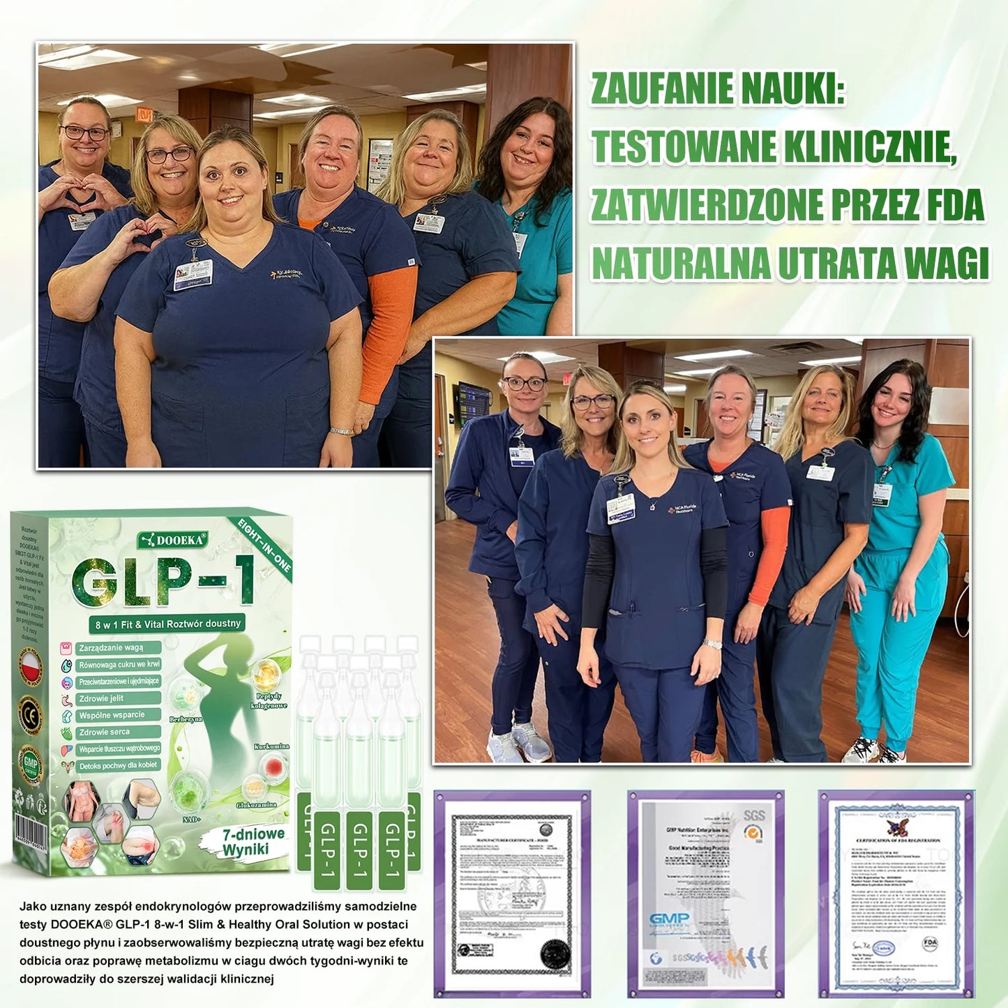 🍀🍀DOOEKA® GLP-1 8 w 1 Fit & Vital roztwór doustny – Raz dziennie, widoczne zmiany w ciągu 7 dni / W przypadku otyłości, zdrowia serca i układu krążenia, cukrzycy, bezdechu sennego, zdrowia jelit, problemów ze stawami i wielu innych
